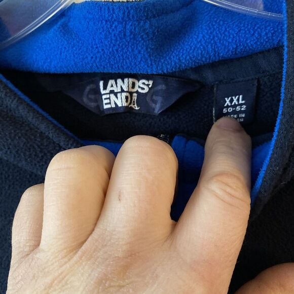 Lands’ End Men’s XXL Fleece Pullover 1/4 Zip Sweatshirt Outdoor Hiking - Picture 5 of 10
